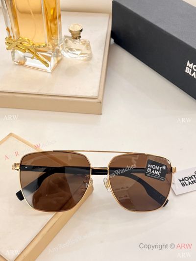 Replica Montblanc Sunglasses mb0184sk Gold Metal Frames